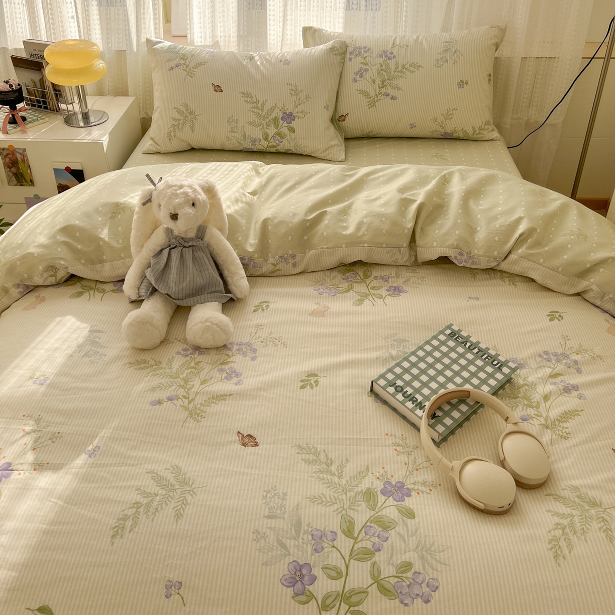 91家纺网 家纺一手货源 找家纺 漫时光 2026新款全棉纯棉印花四件套 艾薇