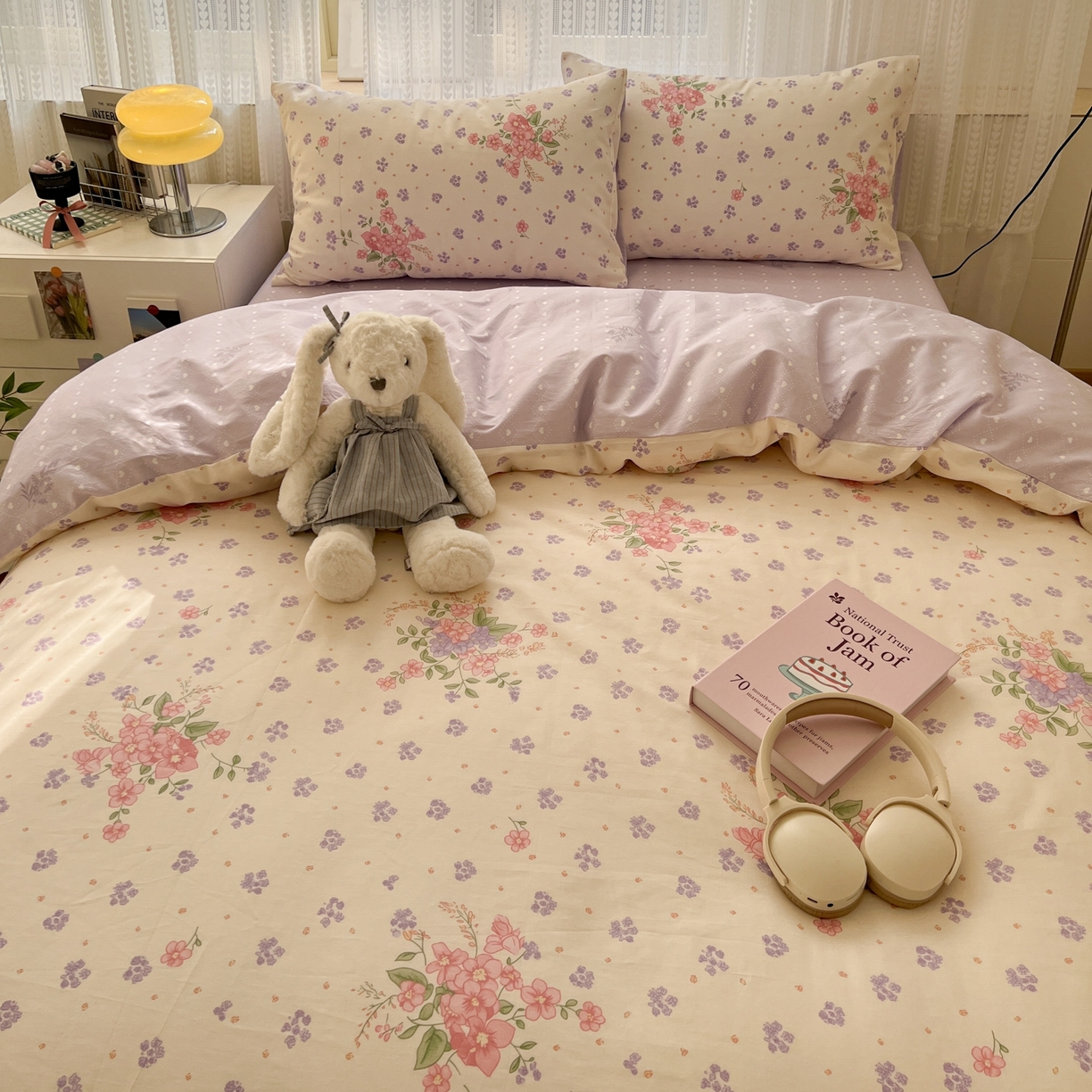 91家纺网 家纺一手货源 找家纺 漫时光 2026新款全棉纯棉印花四件套 春日花语