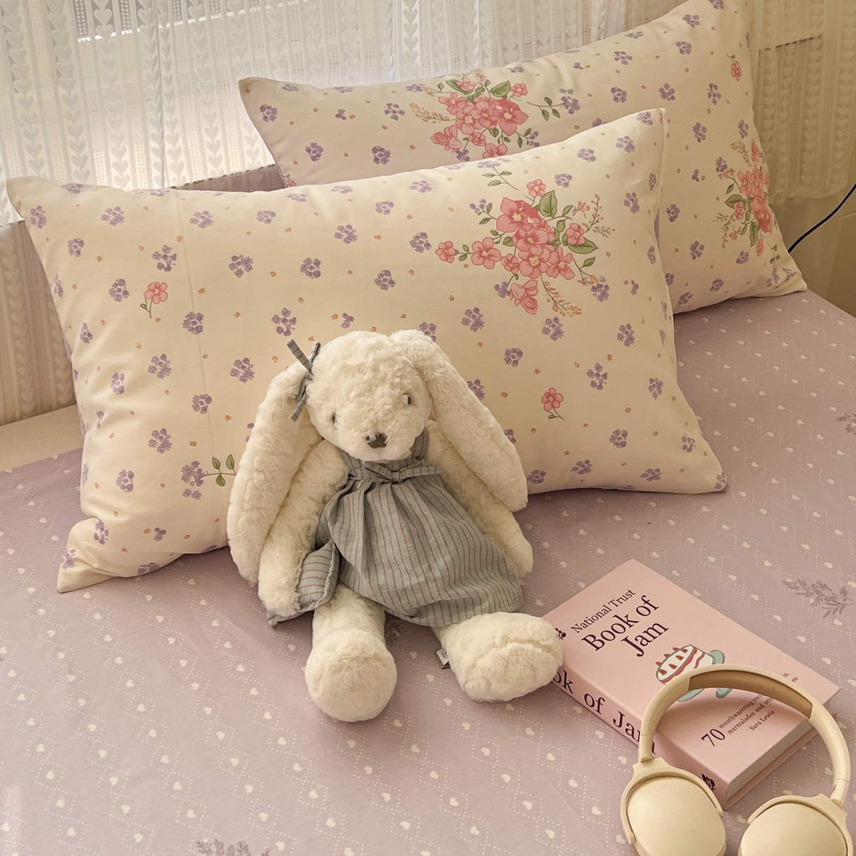 91家纺网 家纺一手货源 找家纺 漫时光 2026新款全棉纯棉印花四件套 春日花语