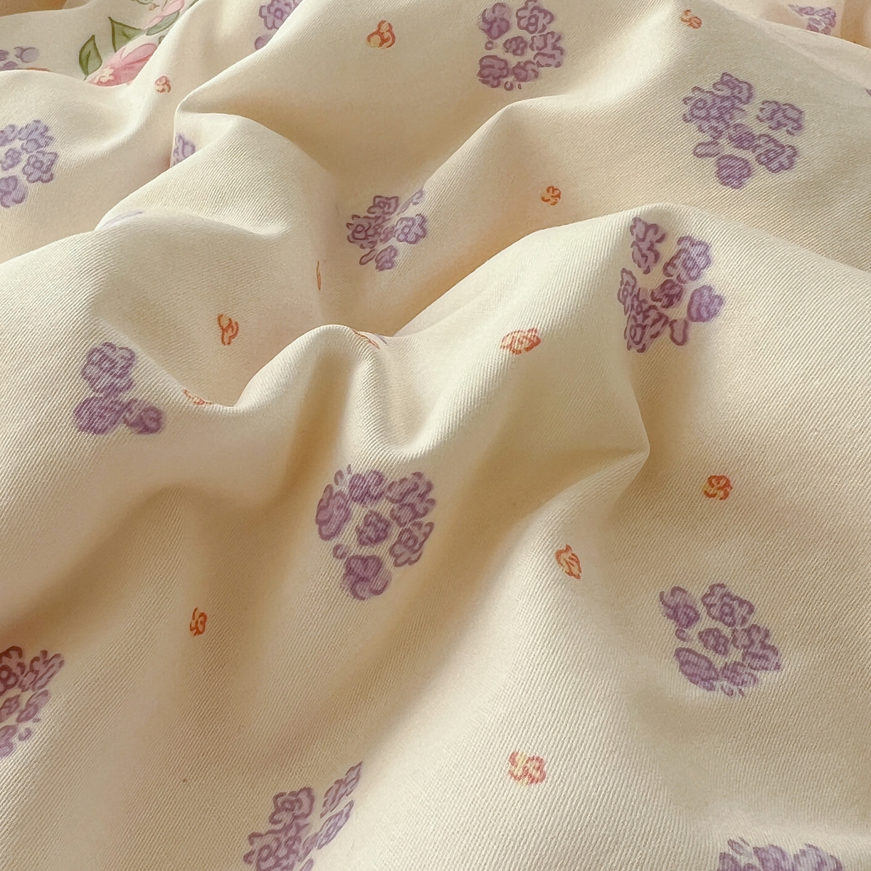 91家纺网 家纺一手货源 找家纺 漫时光 2026新款全棉纯棉印花四件套 春日花语