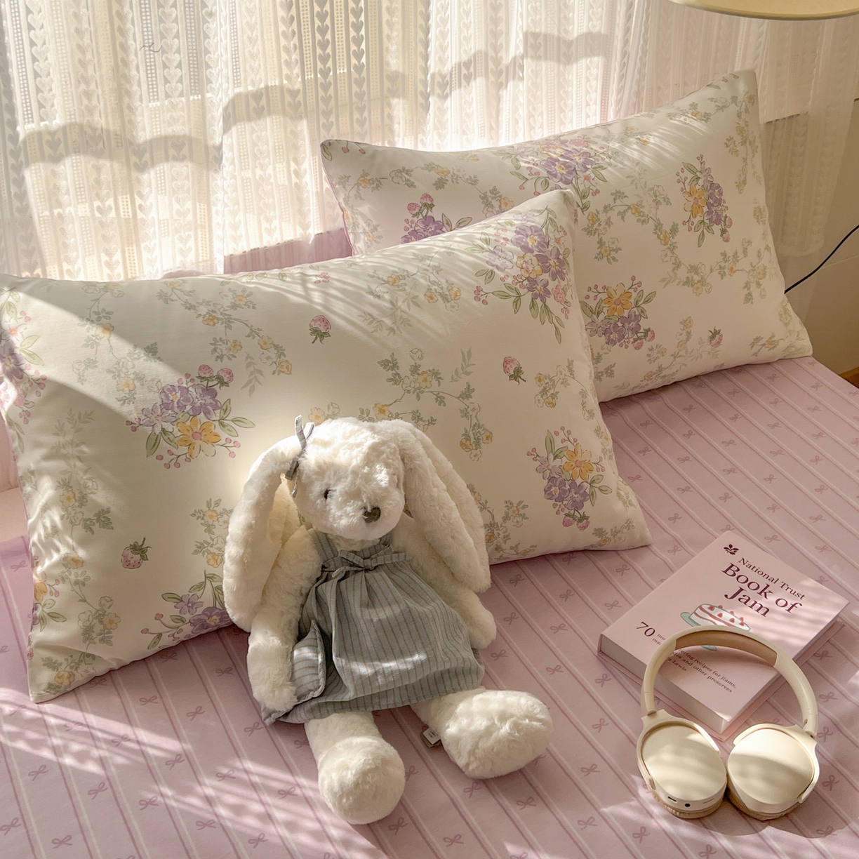 91家纺网 家纺一手货源 找家纺 漫时光 2026新款全棉纯棉印花四件套 花间集