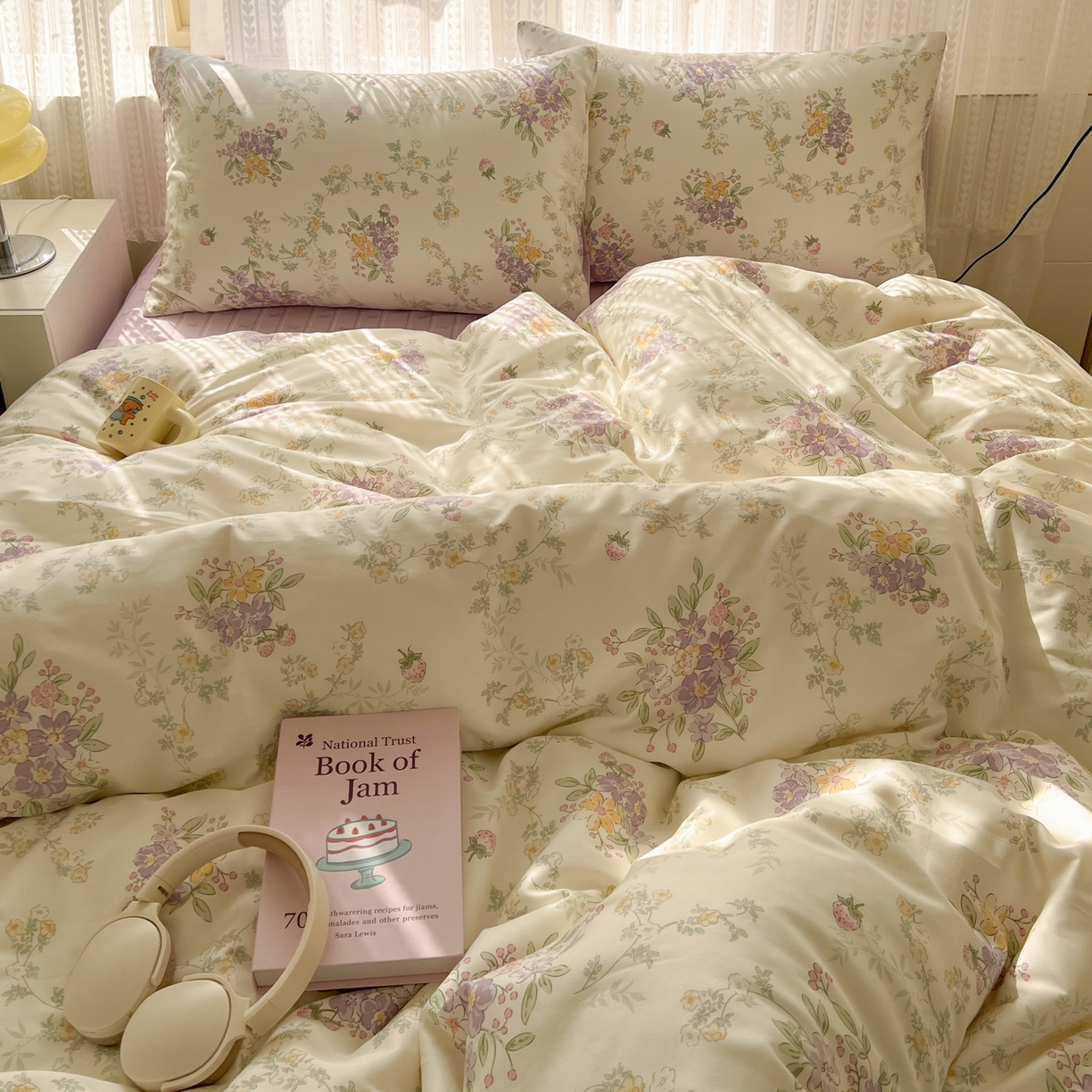 91家纺网 家纺一手货源 找家纺 漫时光 2026新款全棉纯棉印花四件套 花间集