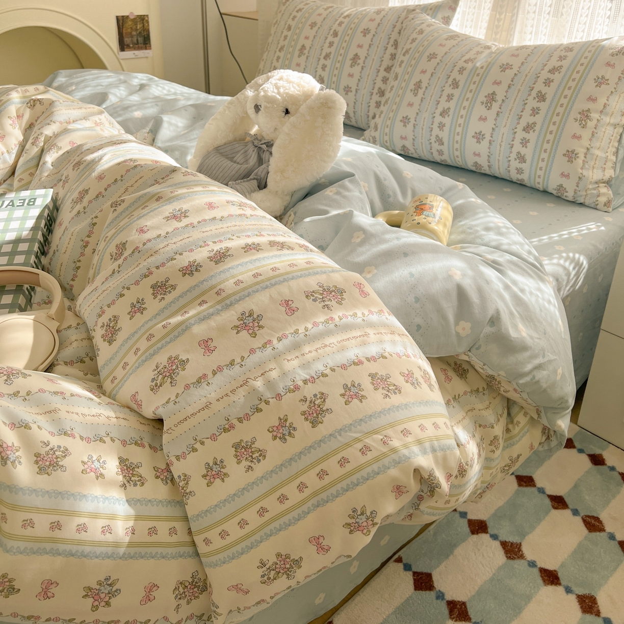 漫时光 2026新款全棉纯棉印花四件套 花颜