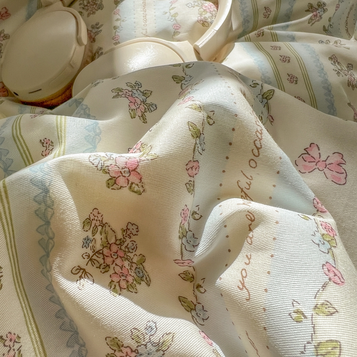 91家纺网 家纺一手货源 找家纺 漫时光 2026新款全棉纯棉印花四件套 花颜