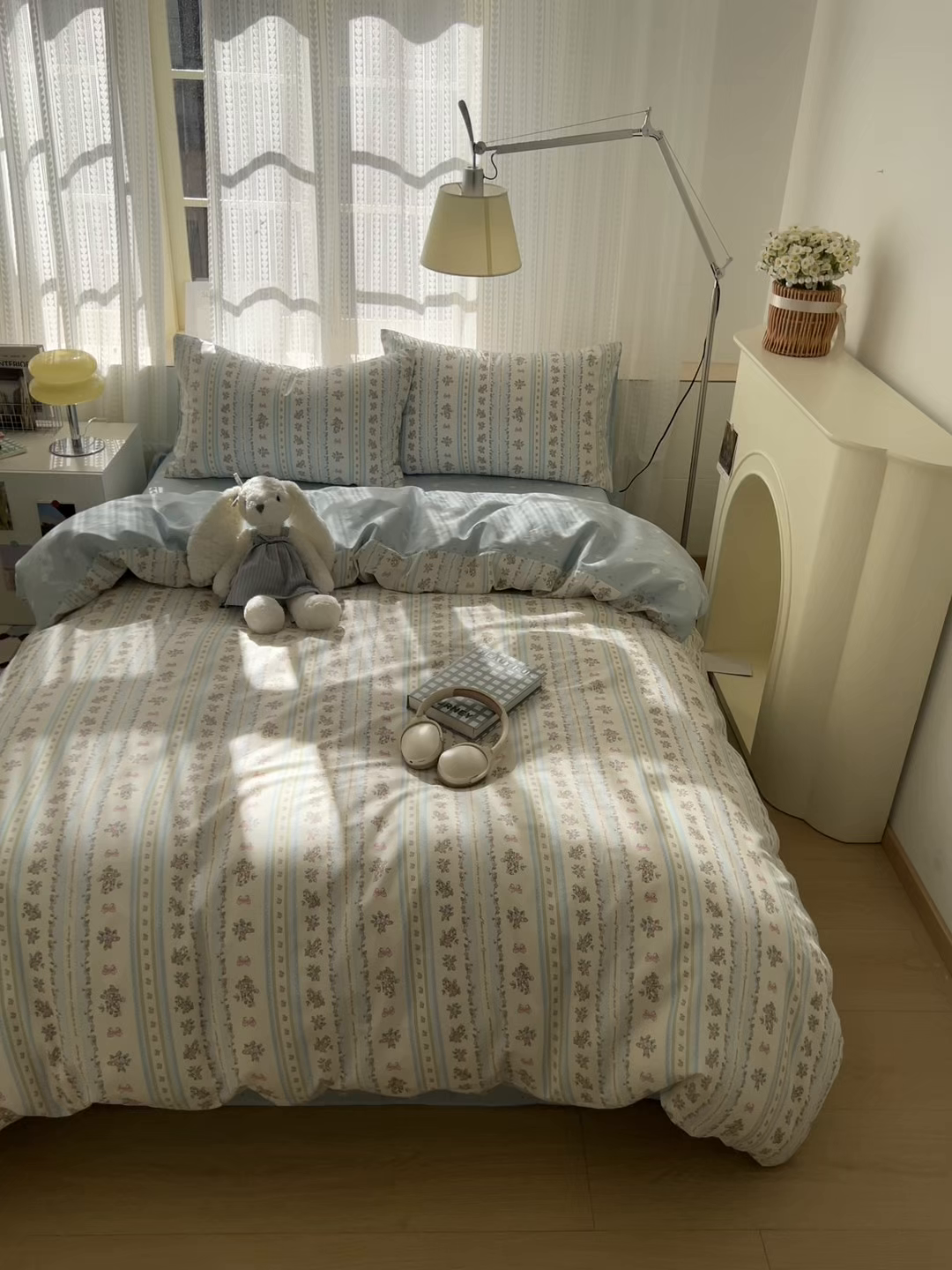 91家纺网 家纺一手货源 找家纺 漫时光 2026新款全棉纯棉印花四件套 花颜