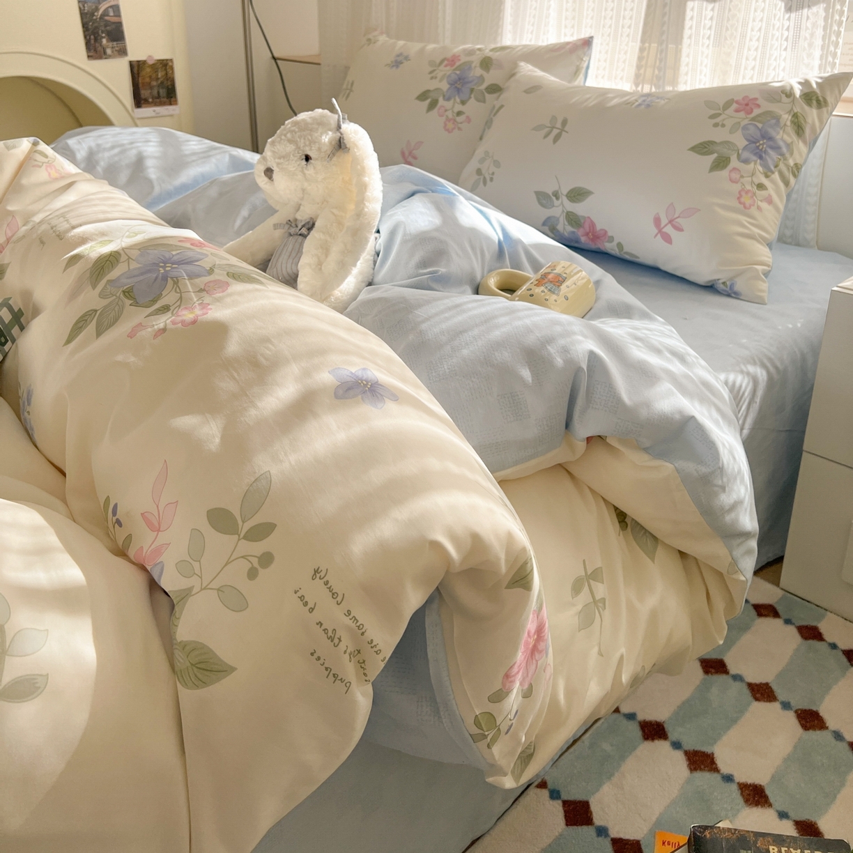 漫时光 2026新款全棉纯棉印花四件套 花语录