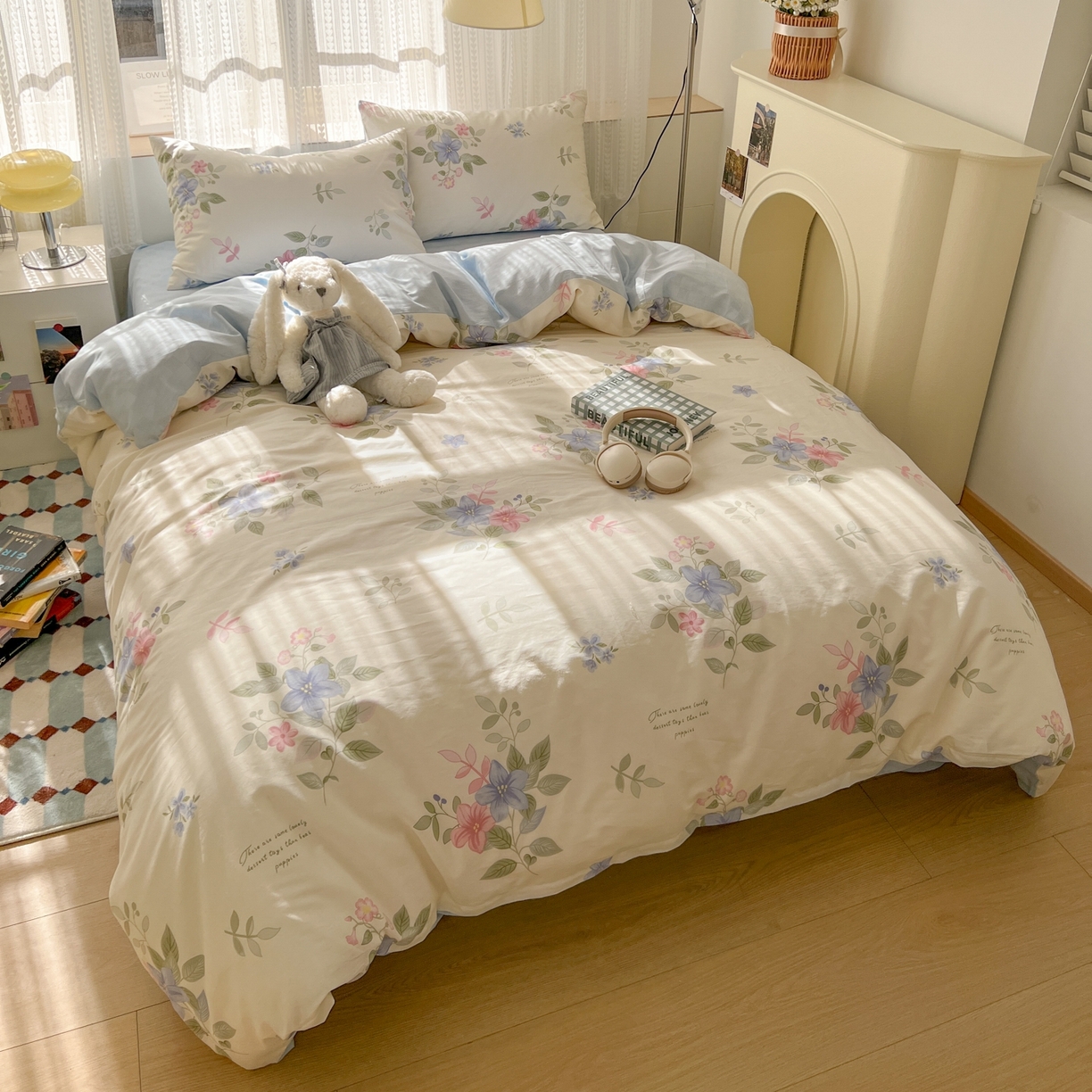 91家纺网 家纺一手货源 找家纺 漫时光 2026新款全棉纯棉印花四件套 花语录