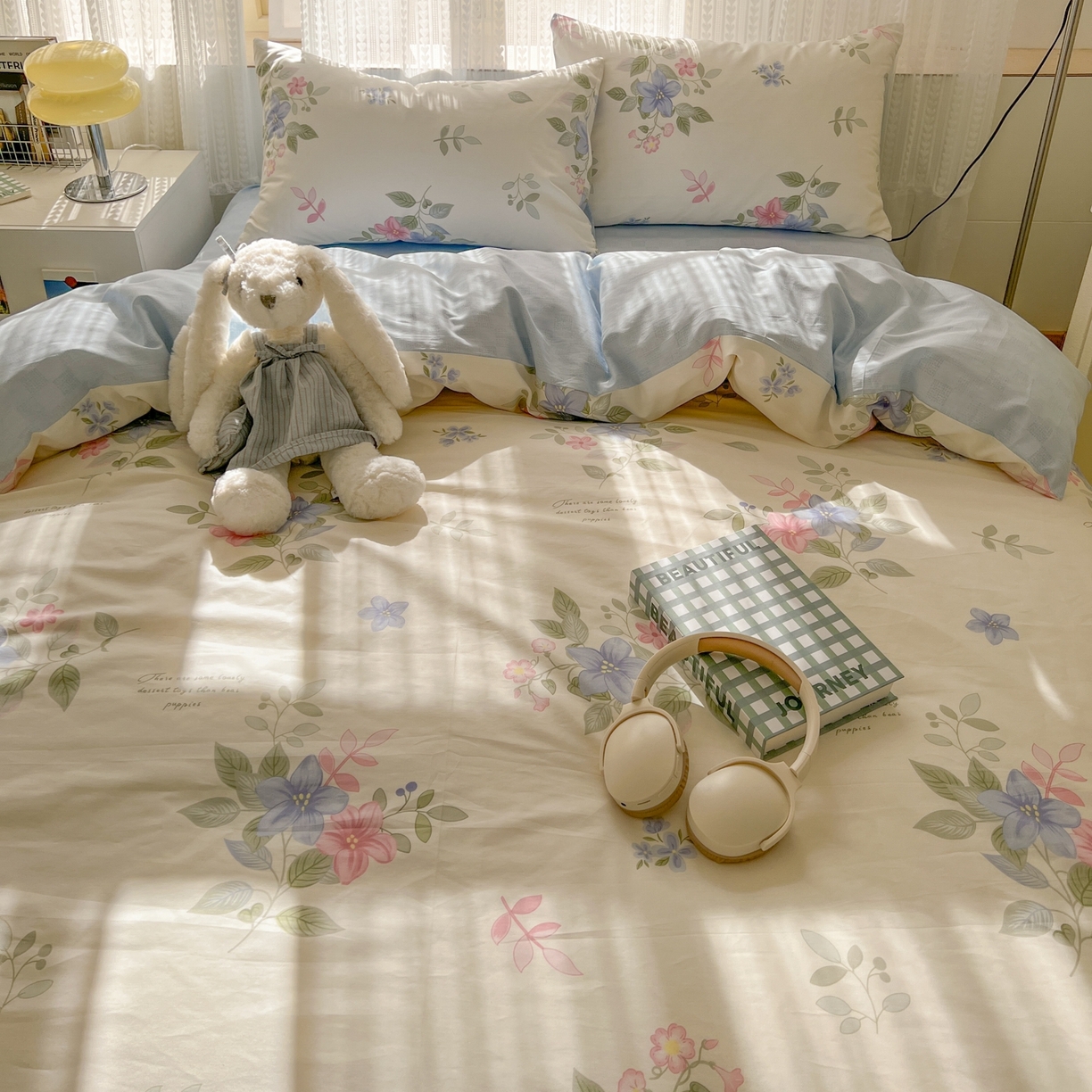 91家纺网 家纺一手货源 找家纺 漫时光 2026新款全棉纯棉印花四件套 花语录