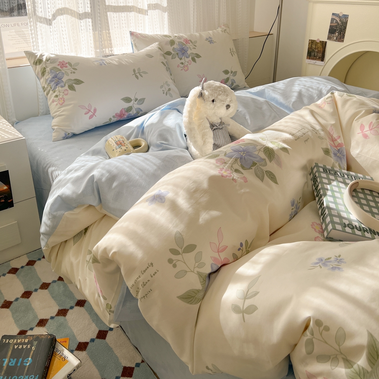 91家纺网 家纺一手货源 找家纺 漫时光 2026新款全棉纯棉印花四件套 花语录