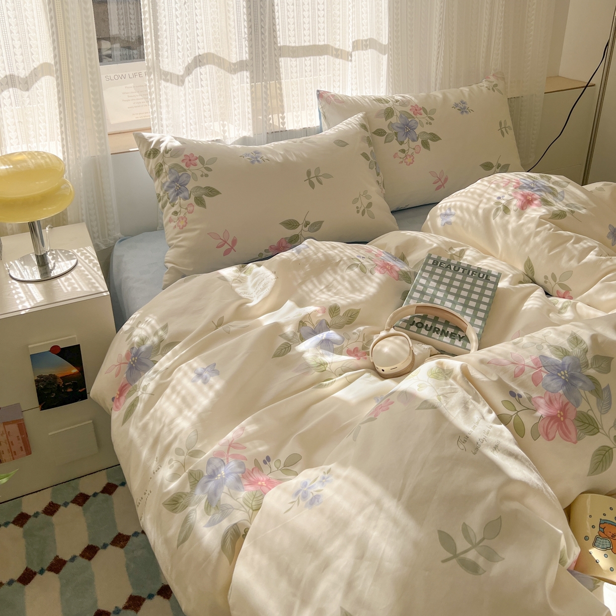 91家纺网 家纺一手货源 找家纺 漫时光 2026新款全棉纯棉印花四件套 花语录