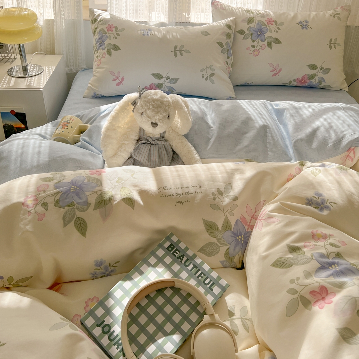 91家纺网 家纺一手货源 找家纺 漫时光 2026新款全棉纯棉印花四件套 花语录