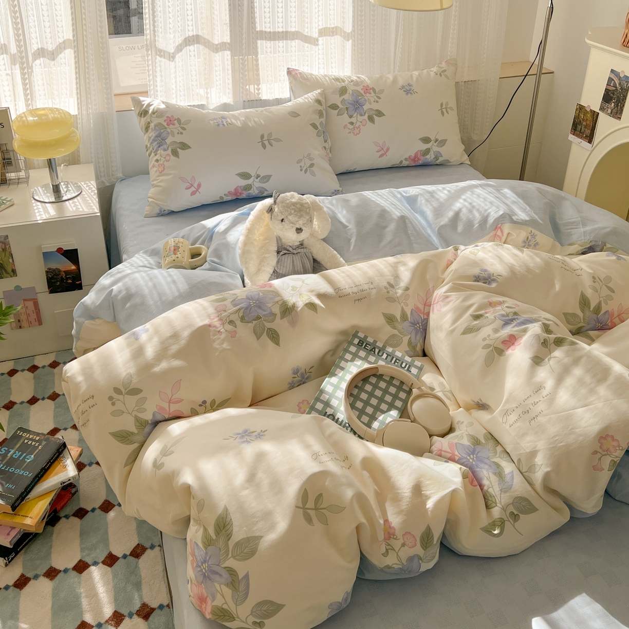 91家纺网 家纺一手货源 找家纺 漫时光 2026新款全棉纯棉印花四件套 花语录