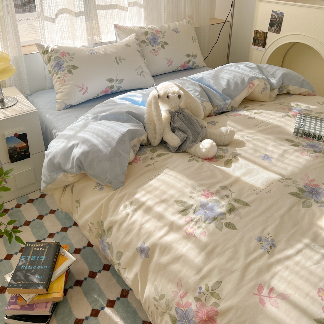 91家纺网 家纺一手货源 找家纺 漫时光 2026新款全棉纯棉印花四件套 花语录