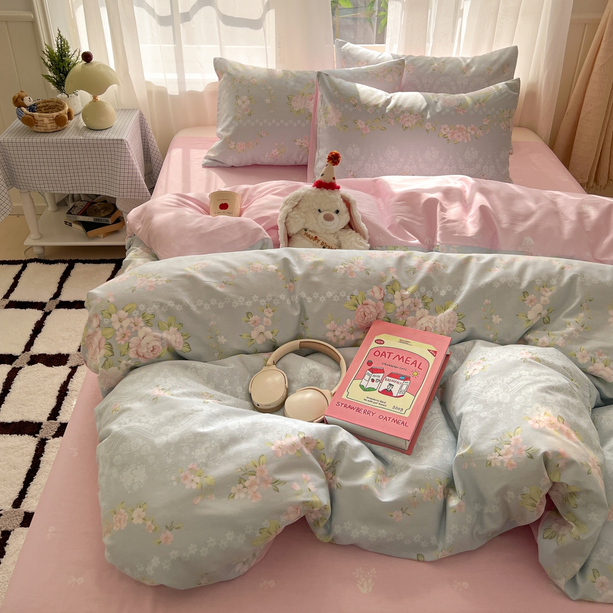 91家纺网 家纺一手货源 找家纺 漫时光 2026新款全棉纯棉印花四件套 魅影