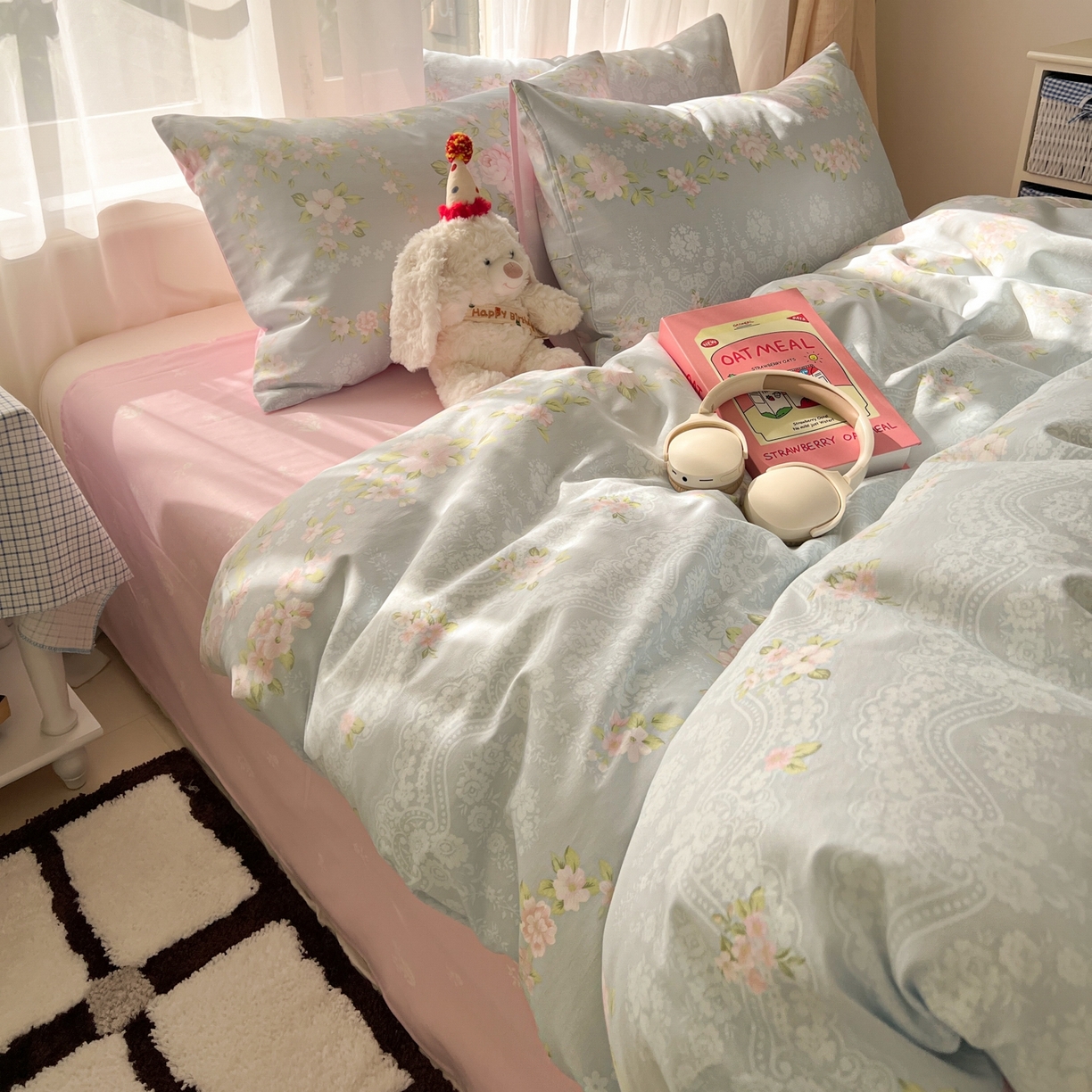 91家纺网 家纺一手货源 找家纺 漫时光 2026新款全棉纯棉印花四件套 魅影