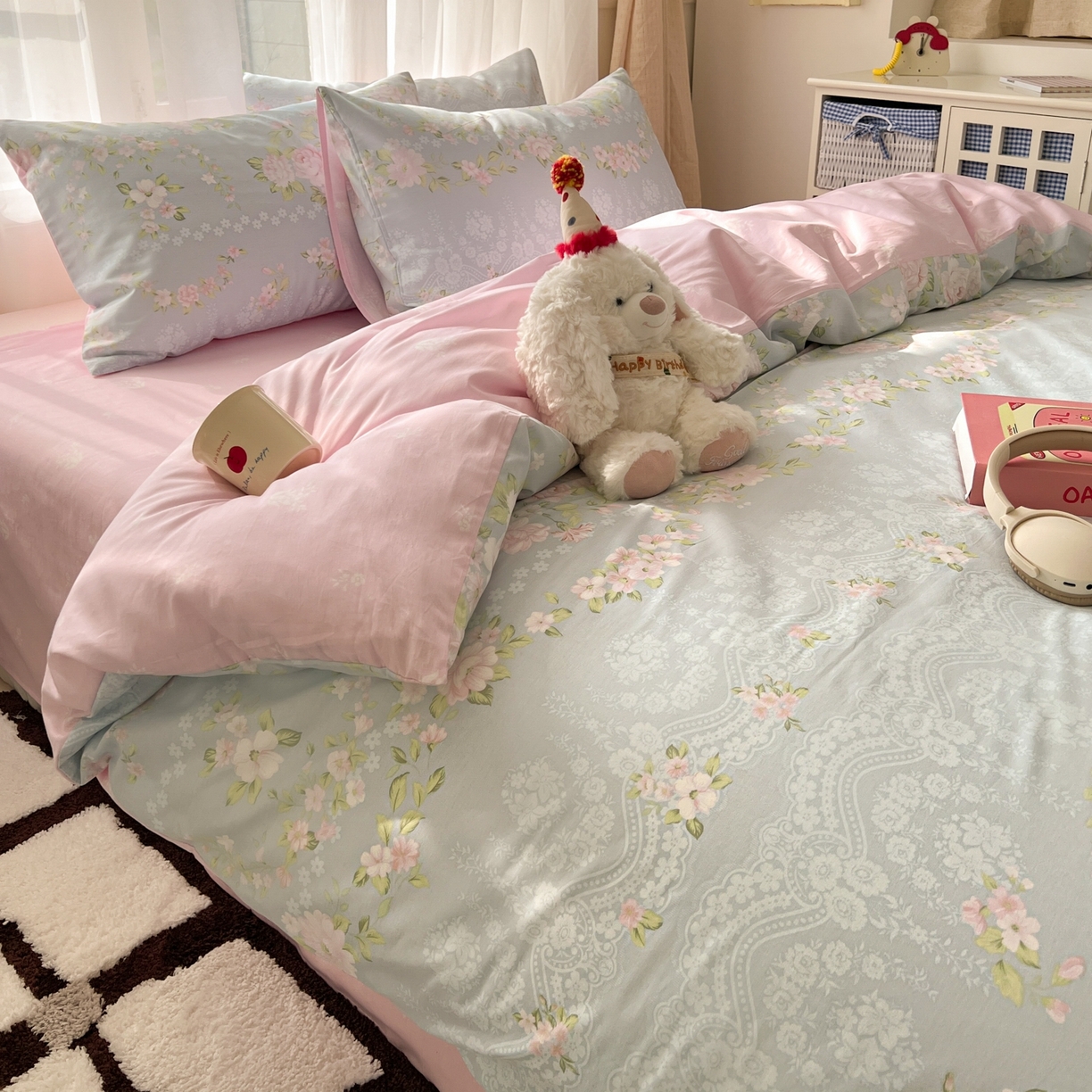 91家纺网 家纺一手货源 找家纺 漫时光 2026新款全棉纯棉印花四件套 魅影