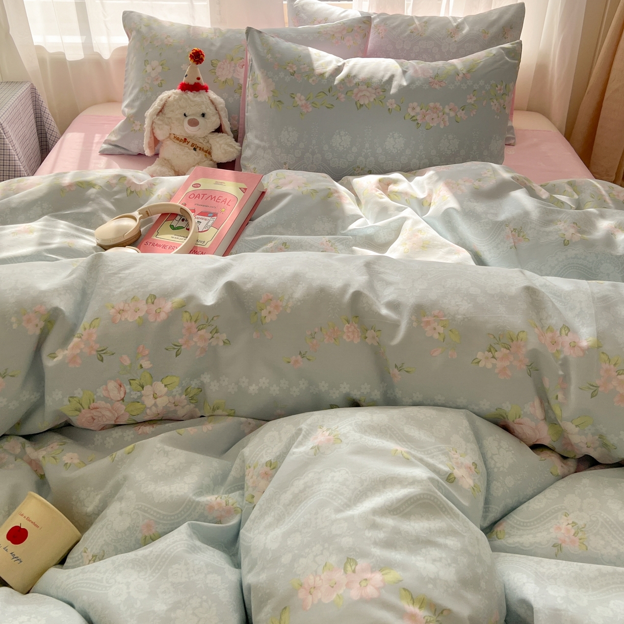 91家纺网 家纺一手货源 找家纺 漫时光 2026新款全棉纯棉印花四件套 魅影