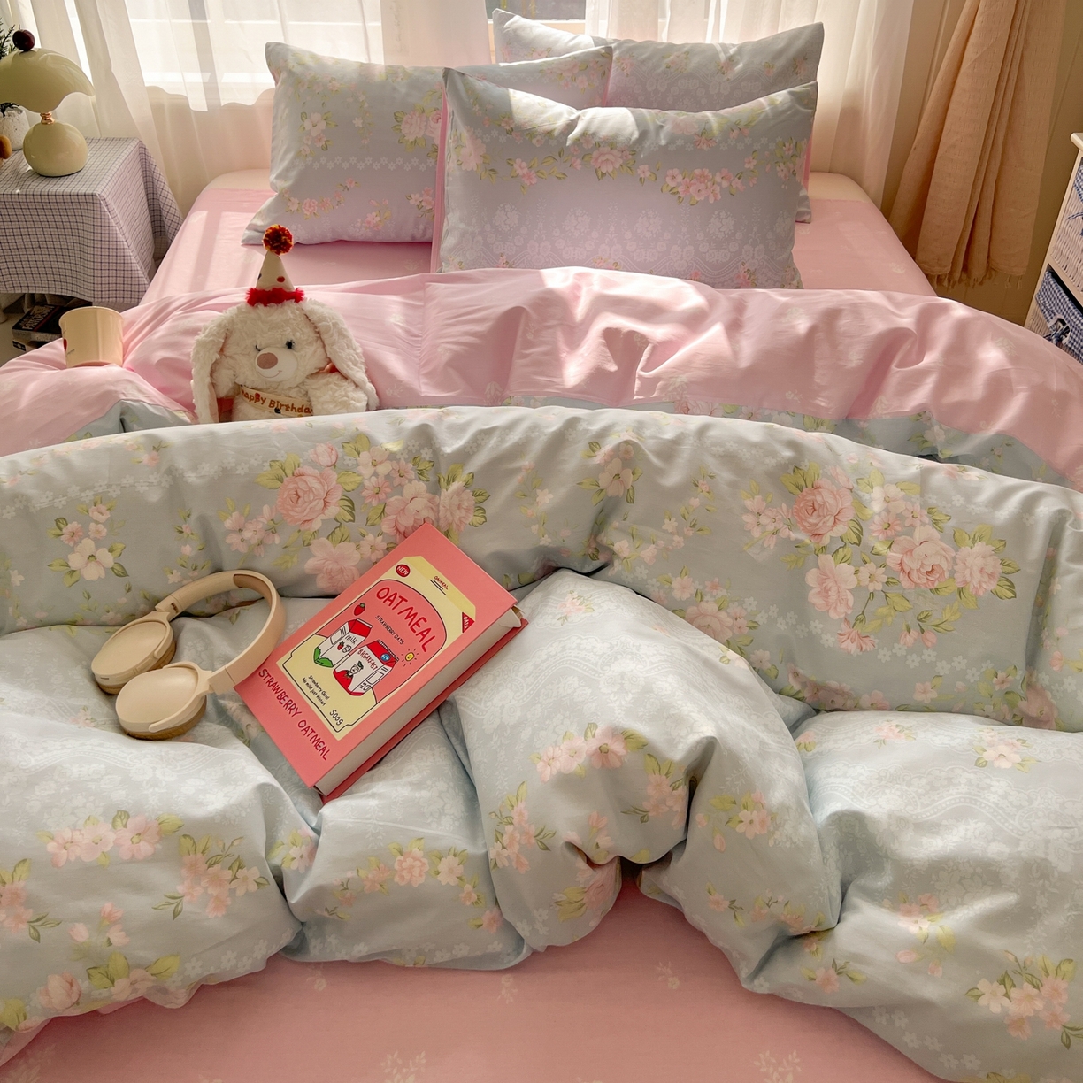 91家纺网 家纺一手货源 找家纺 漫时光 2026新款全棉纯棉印花四件套 魅影