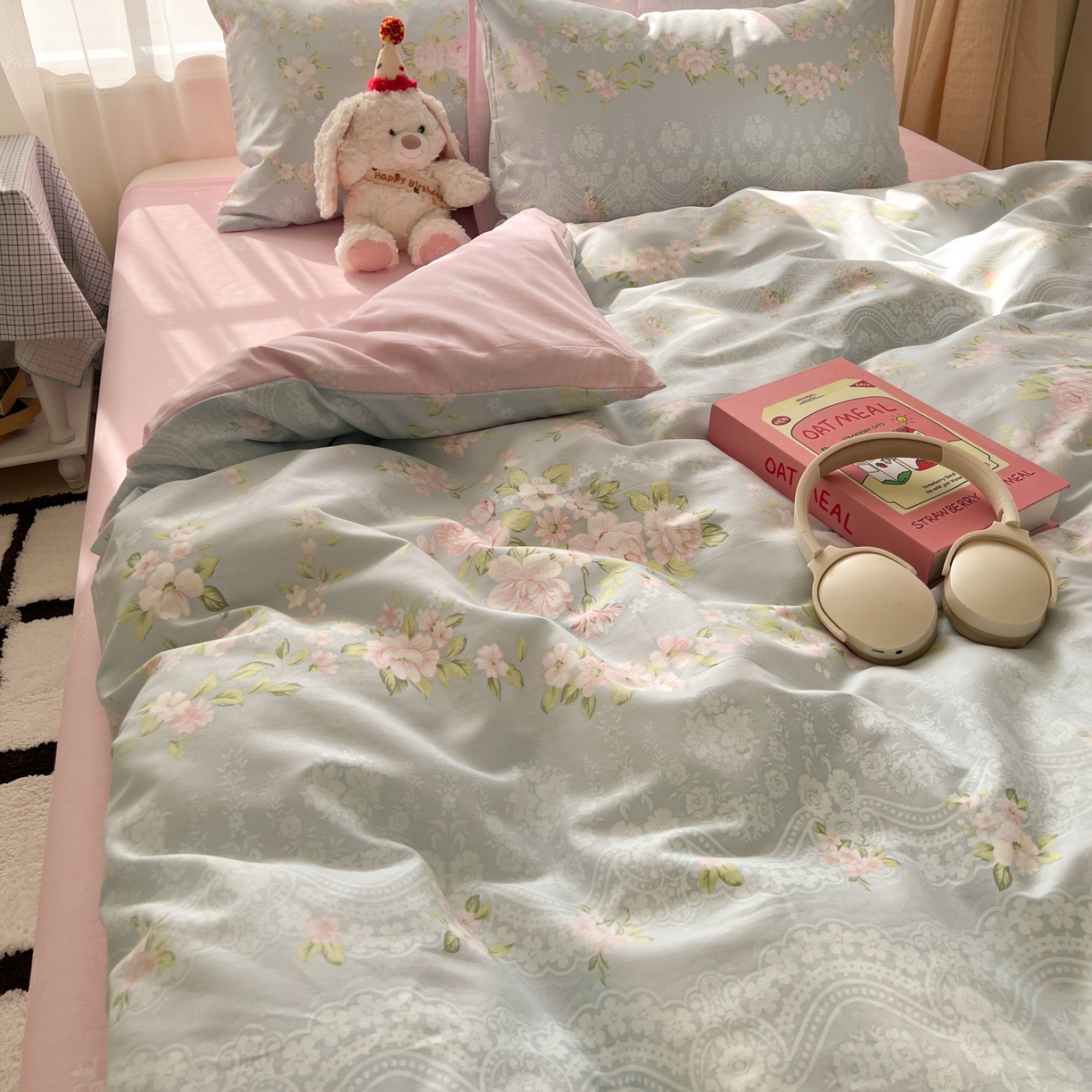 91家纺网 家纺一手货源 找家纺 漫时光 2026新款全棉纯棉印花四件套 魅影