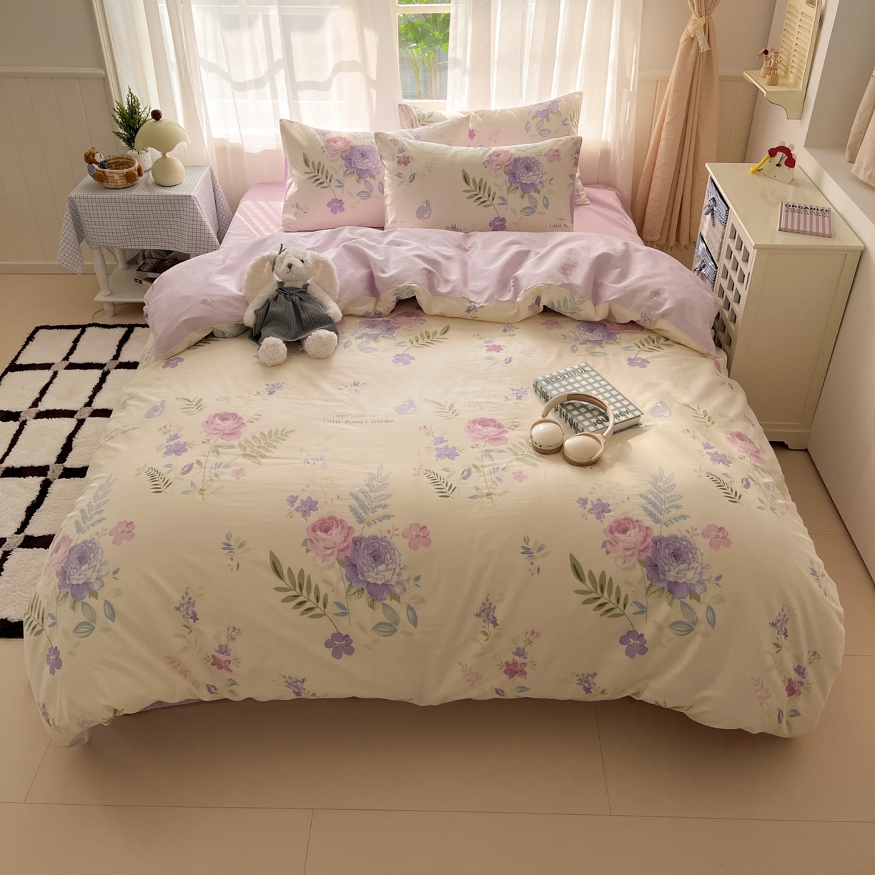 91家纺网 家纺一手货源 找家纺 漫时光 2026新款全棉纯棉印花四件套 莫兰朵