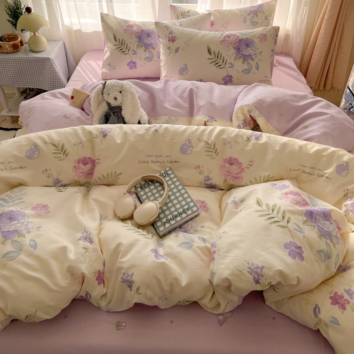 91家纺网 家纺一手货源 找家纺 漫时光 2026新款全棉纯棉印花四件套 莫兰朵