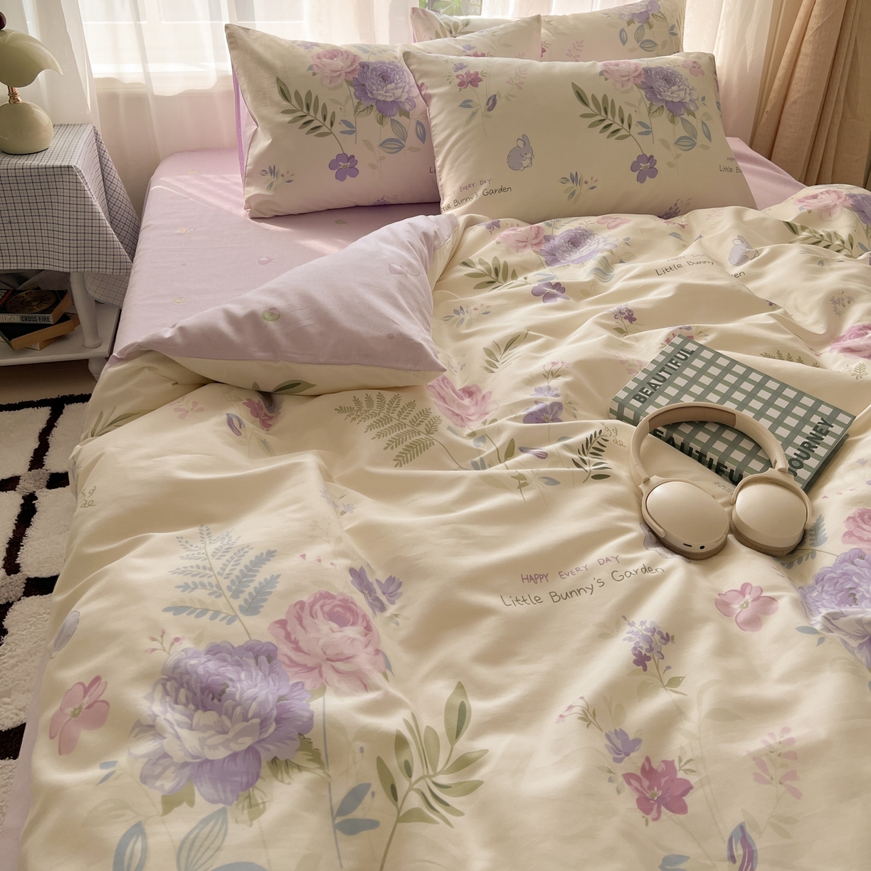 91家纺网 家纺一手货源 找家纺 漫时光 2026新款全棉纯棉印花四件套 莫兰朵