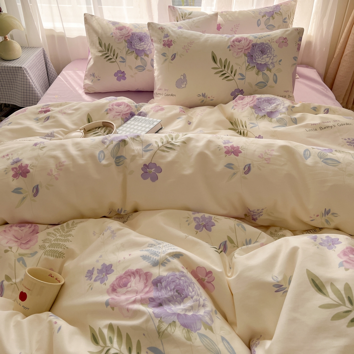 91家纺网 家纺一手货源 找家纺 漫时光 2026新款全棉纯棉印花四件套 莫兰朵