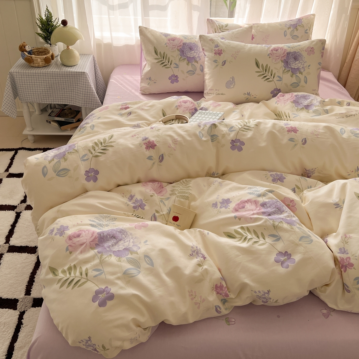 91家纺网 家纺一手货源 找家纺 漫时光 2026新款全棉纯棉印花四件套 莫兰朵