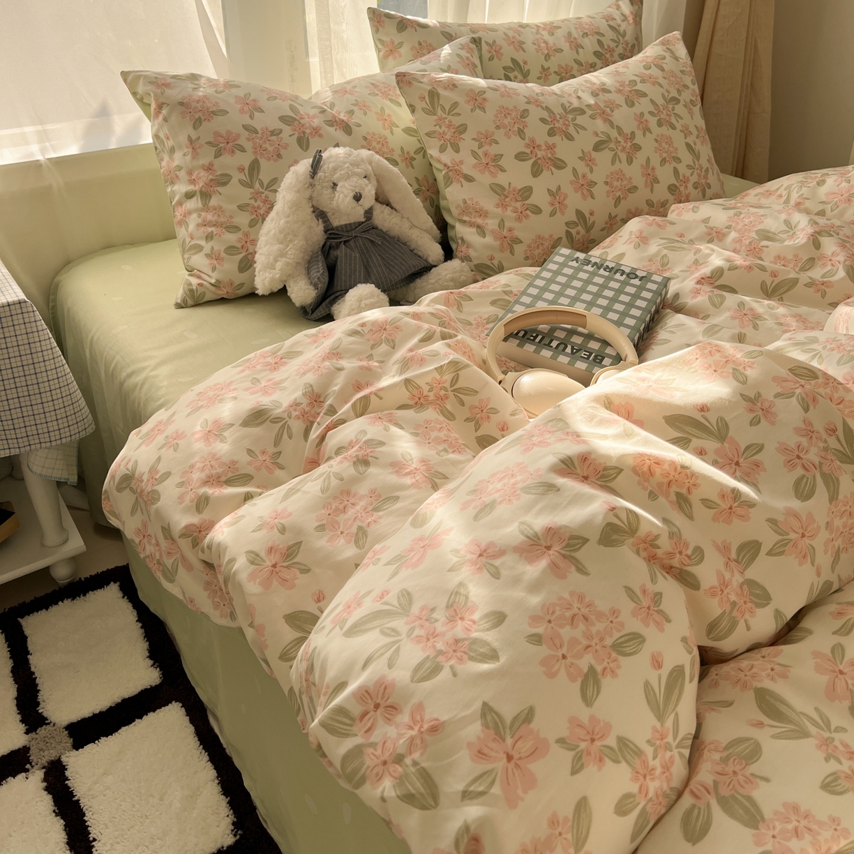 91家纺网 家纺一手货源 找家纺 漫时光 2026新款全棉纯棉印花四件套 南湘