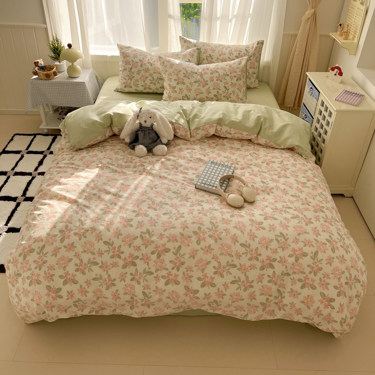 91家纺网 家纺一手货源 找家纺 漫时光 2026新款全棉纯棉印花四件套 南湘