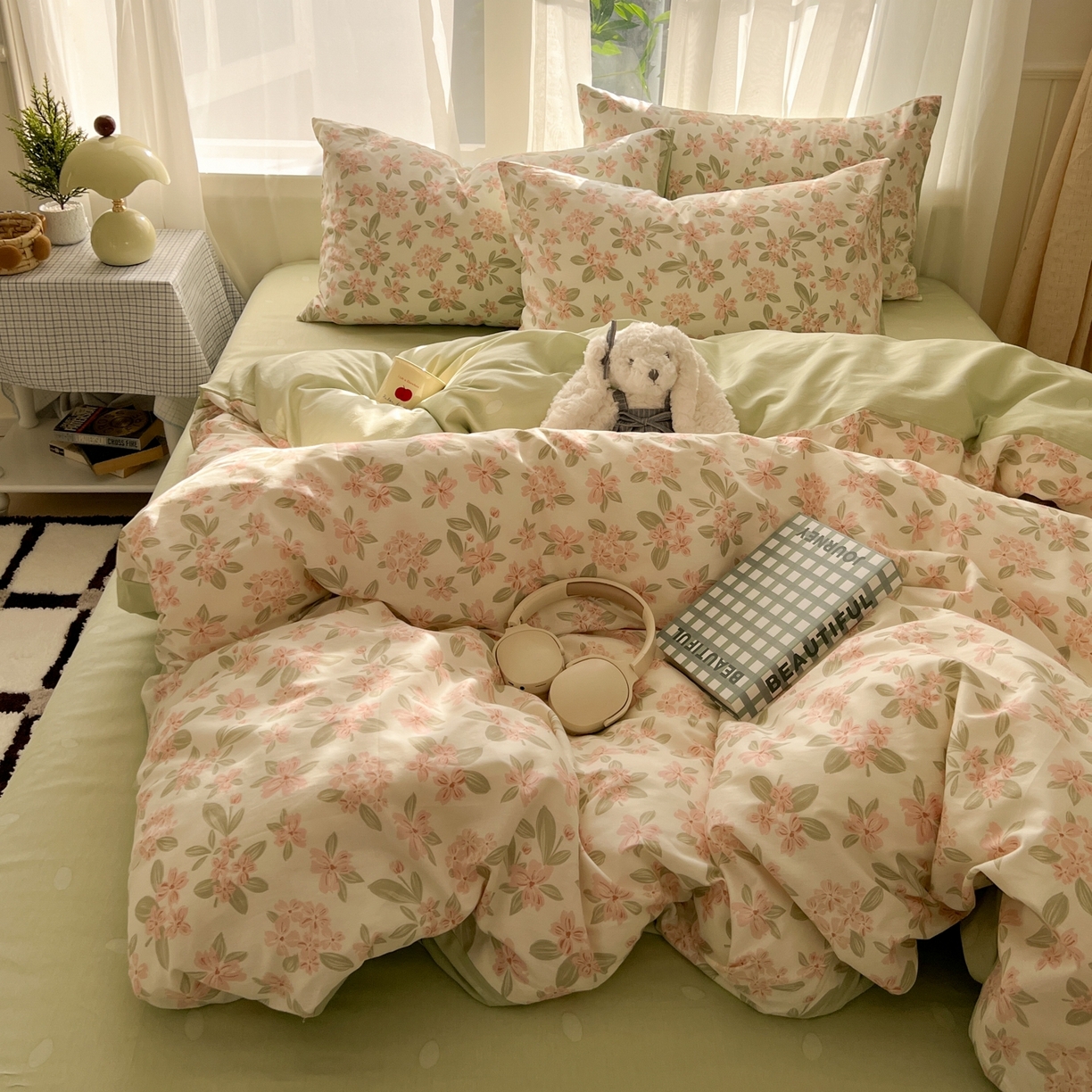 91家纺网 家纺一手货源 找家纺 漫时光 2026新款全棉纯棉印花四件套 南湘