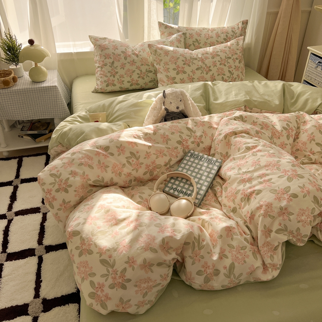 91家纺网 家纺一手货源 找家纺 漫时光 2026新款全棉纯棉印花四件套 南湘