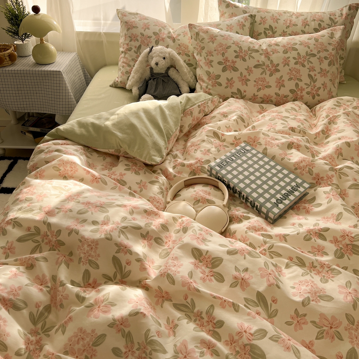 91家纺网 家纺一手货源 找家纺 漫时光 2026新款全棉纯棉印花四件套 南湘