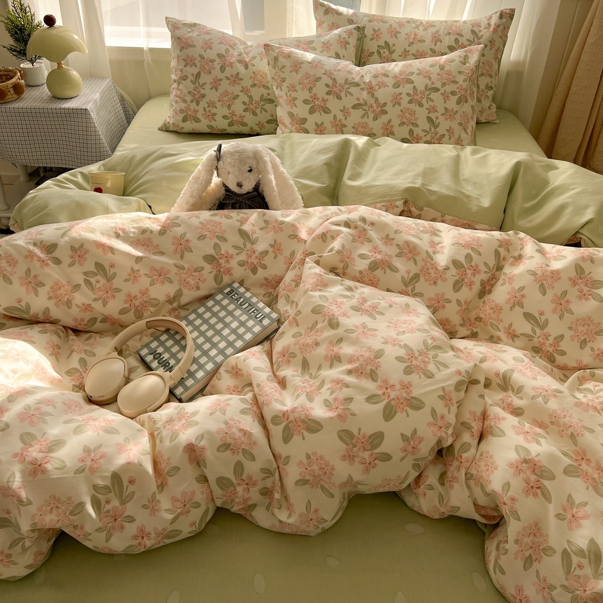 91家纺网 家纺一手货源 找家纺 漫时光 2026新款全棉纯棉印花四件套 南湘