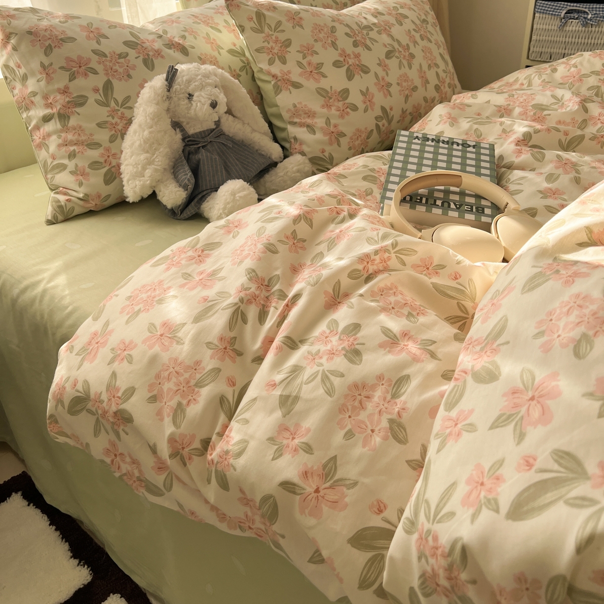 91家纺网 家纺一手货源 找家纺 漫时光 2026新款全棉纯棉印花四件套 南湘