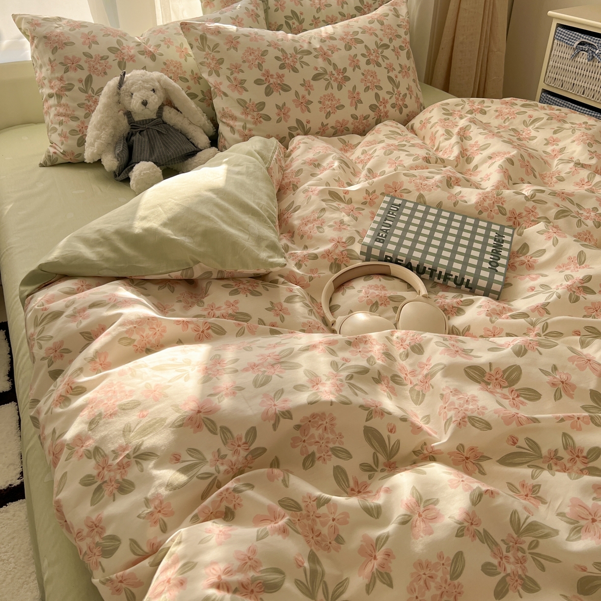 91家纺网 家纺一手货源 找家纺 漫时光 2026新款全棉纯棉印花四件套 南湘