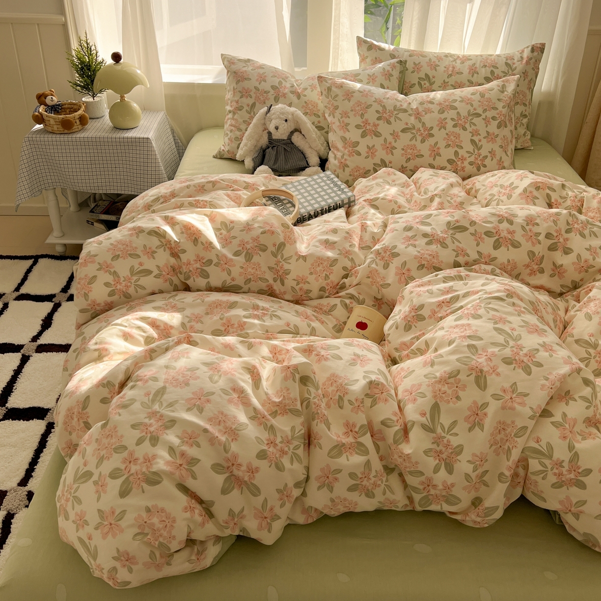 91家纺网 家纺一手货源 找家纺 漫时光 2026新款全棉纯棉印花四件套 南湘