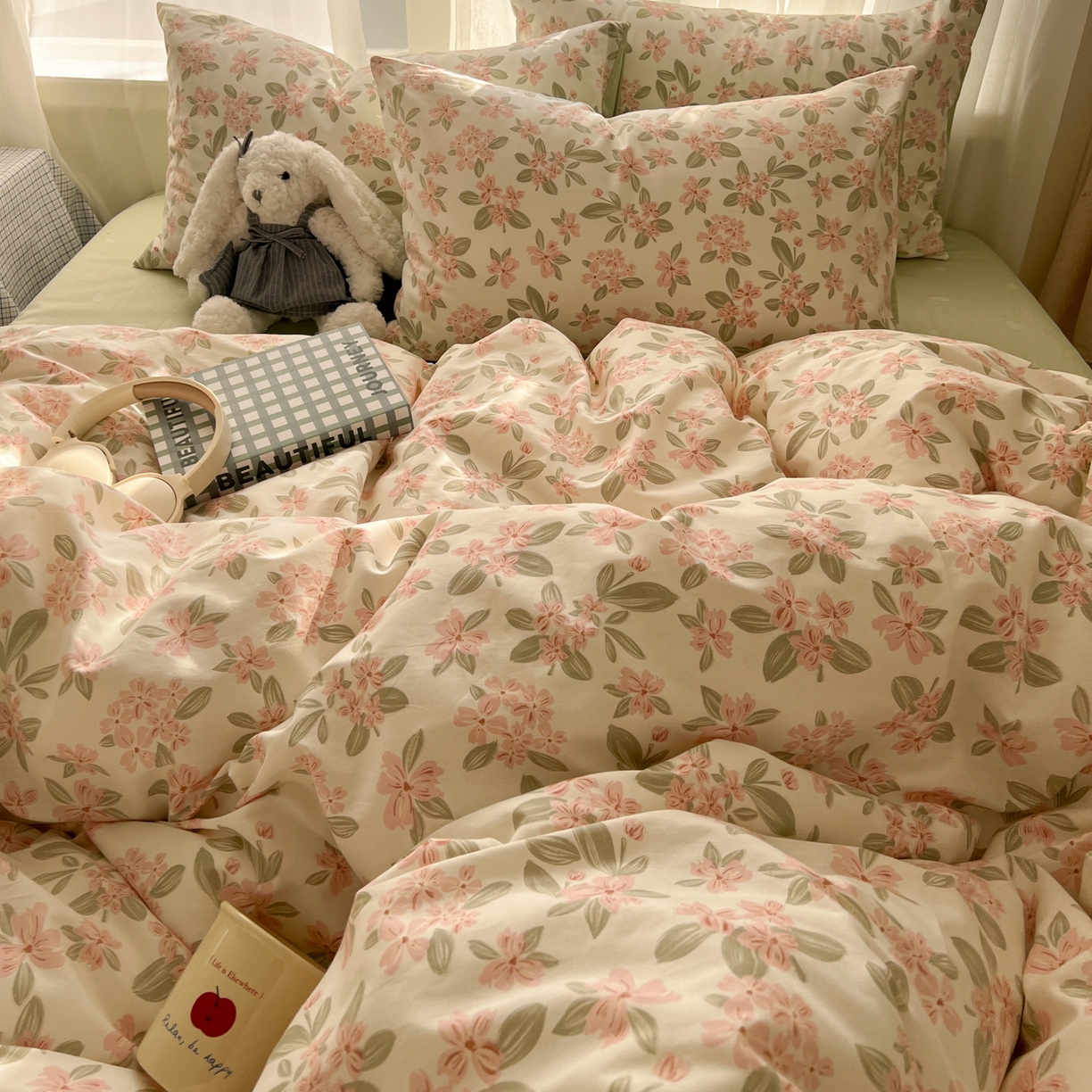 91家纺网 家纺一手货源 找家纺 漫时光 2026新款全棉纯棉印花四件套 南湘