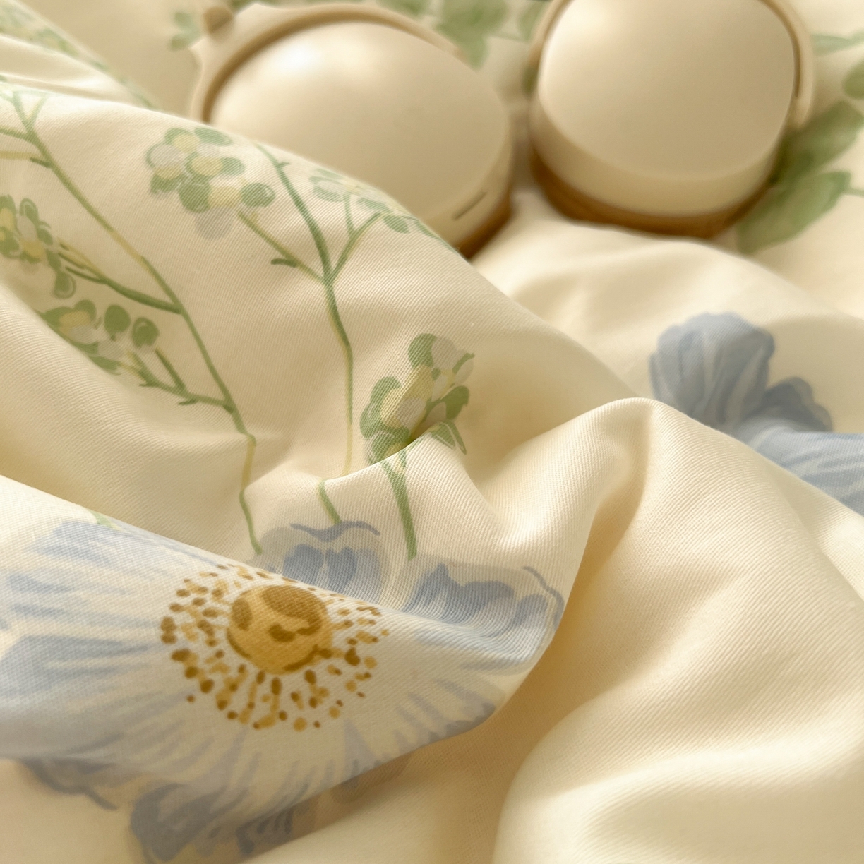 91家纺网 家纺一手货源 找家纺 漫时光 2026新款全棉纯棉印花四件套 青木