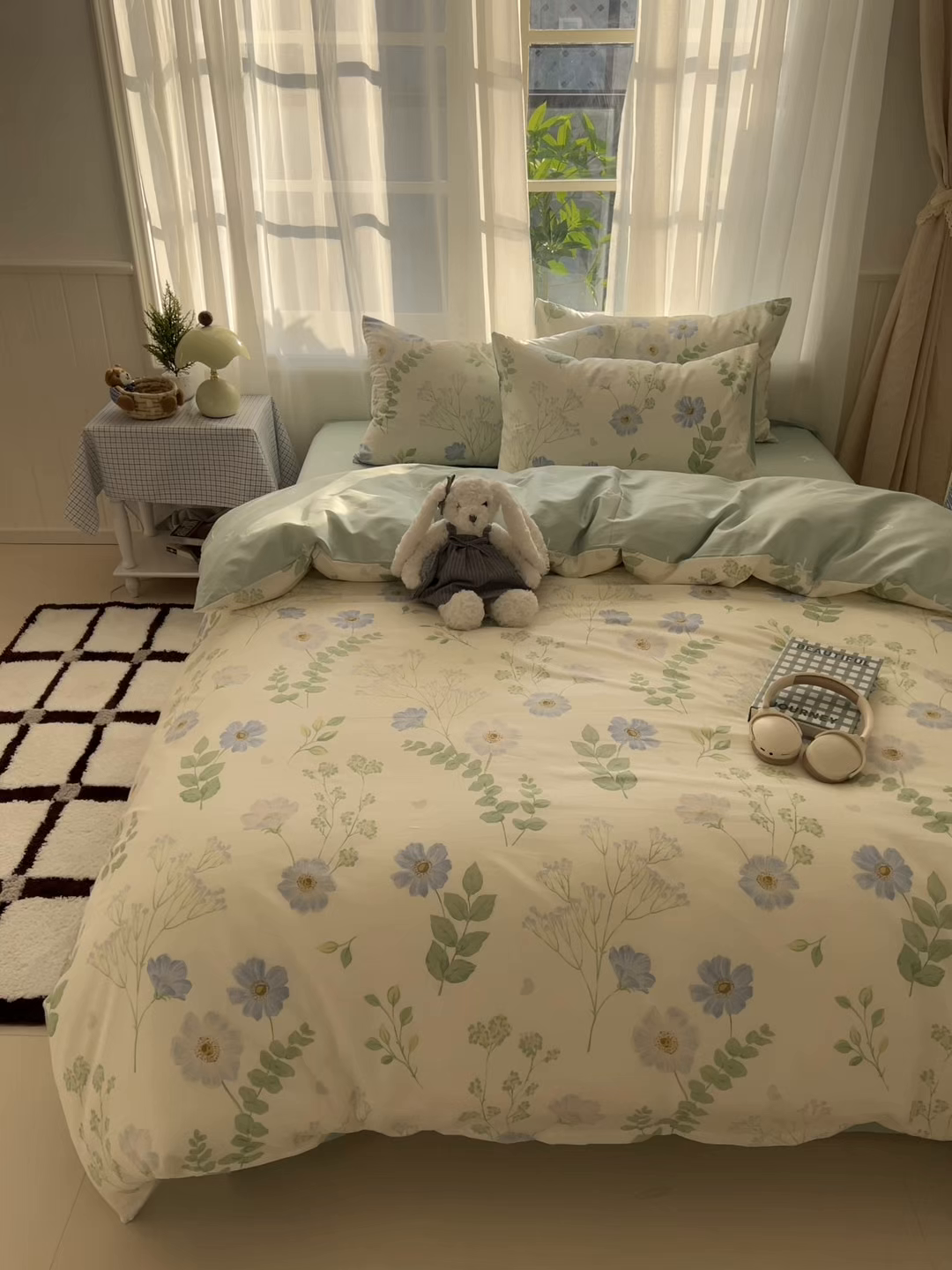 91家纺网 家纺一手货源 找家纺 漫时光 2026新款全棉纯棉印花四件套 青木