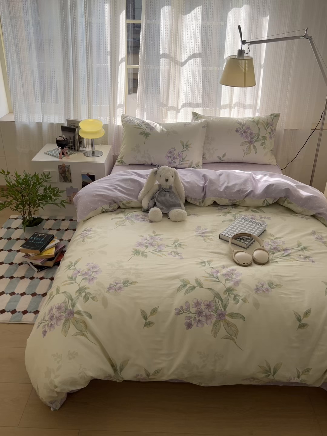 91家纺网 家纺一手货源 找家纺 漫时光 2026新款全棉纯棉印花四件套 清风