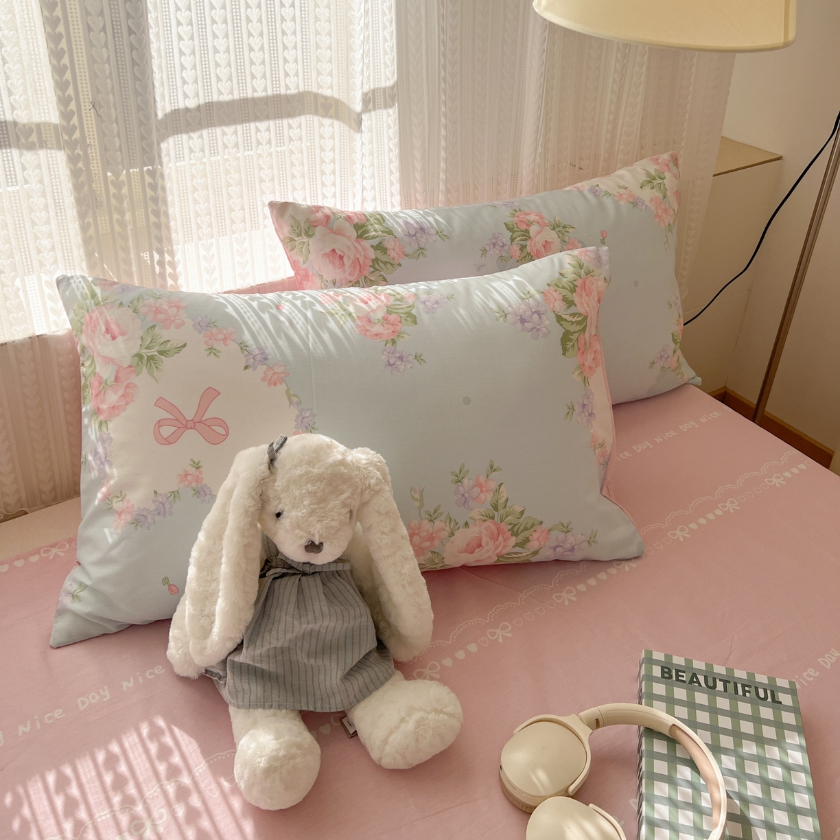 91家纺网 家纺一手货源 找家纺 漫时光 2026新款全棉纯棉印花四件套 萱花