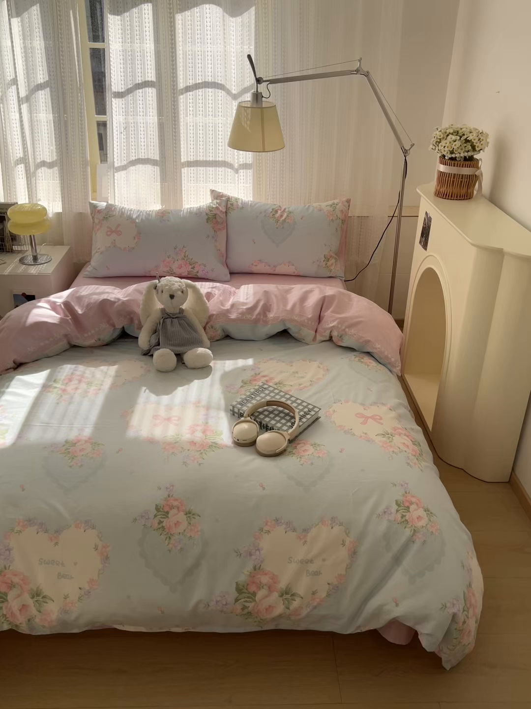 91家纺网 家纺一手货源 找家纺 漫时光 2026新款全棉纯棉印花四件套 萱花