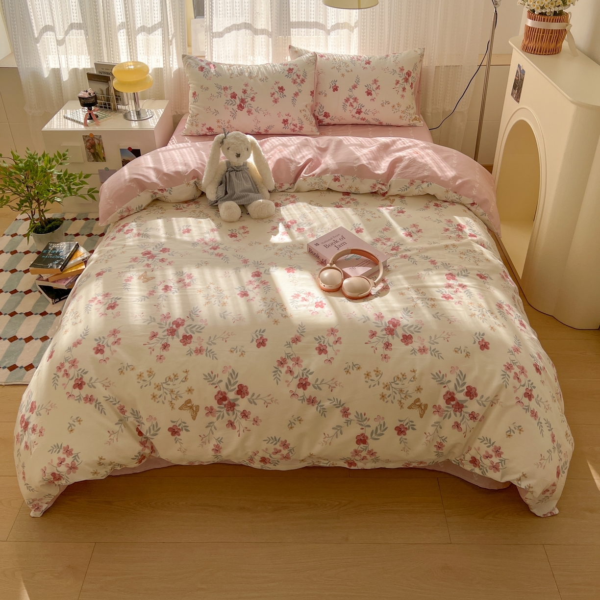 91家纺网 家纺一手货源 找家纺 漫时光 2026新款全棉纯棉印花四件套 寻茉