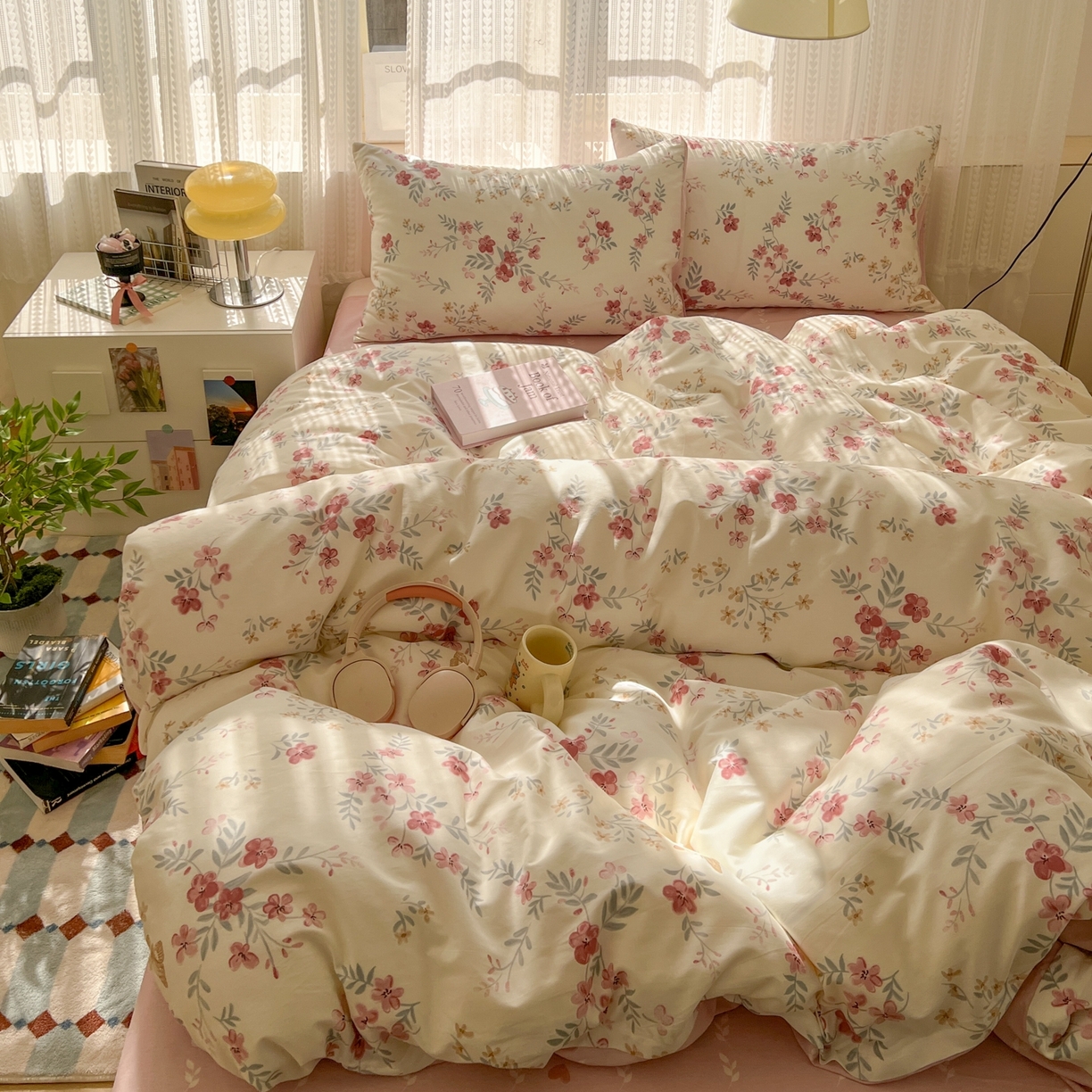 91家纺网 家纺一手货源 找家纺 漫时光 2026新款全棉纯棉印花四件套 寻茉