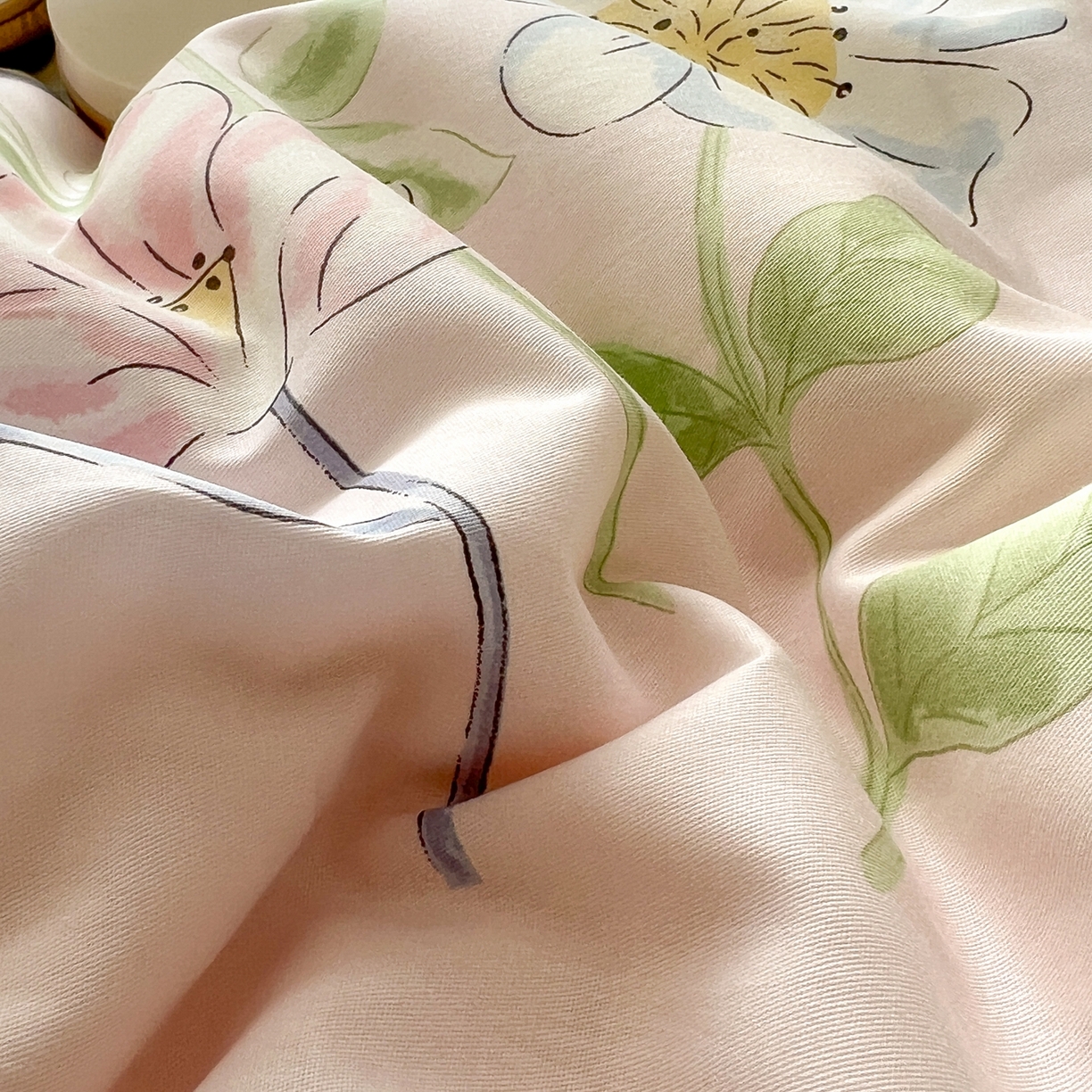 91家纺网 家纺一手货源 找家纺 漫时光 2026新款全棉纯棉印花四件套 悠若花园