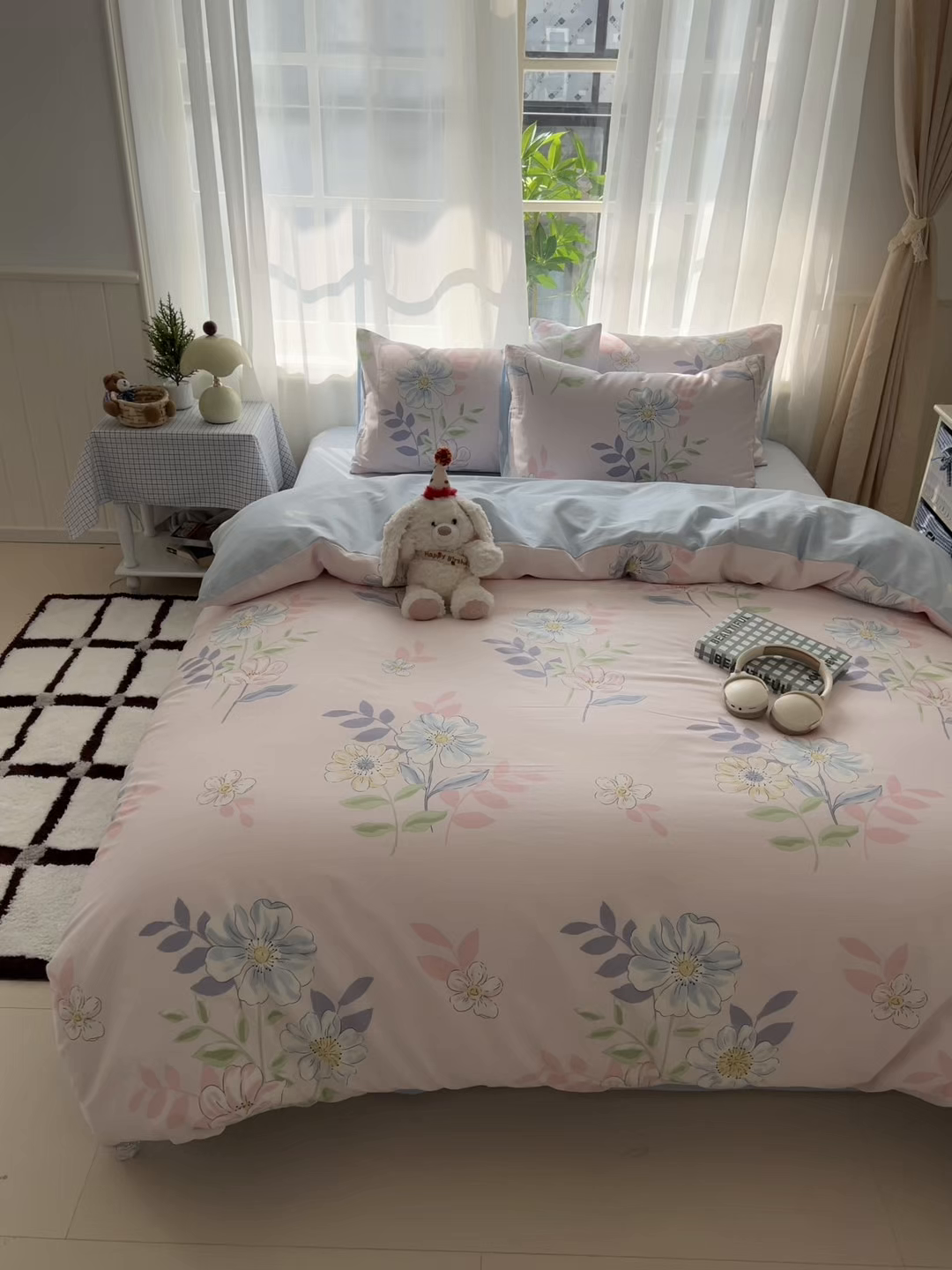 91家纺网 家纺一手货源 找家纺 漫时光 2026新款全棉纯棉印花四件套 悠若花园