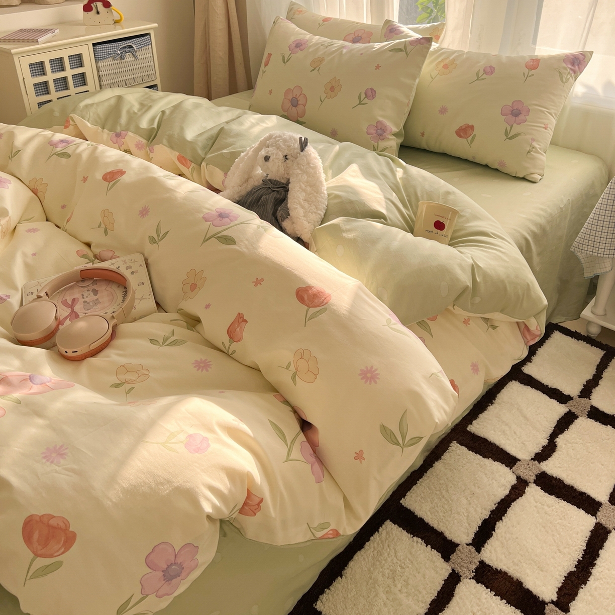 漫时光 2026新款全棉纯棉印花四件套 郁金香