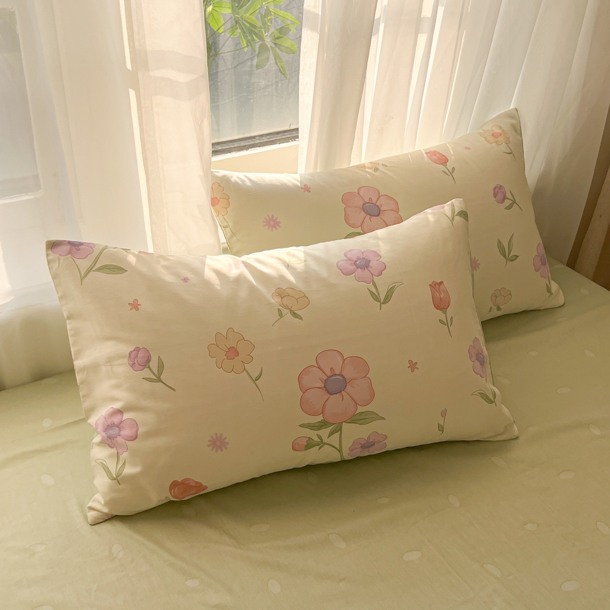 91家纺网 家纺一手货源 找家纺 漫时光 2026新款全棉纯棉印花四件套 郁金香