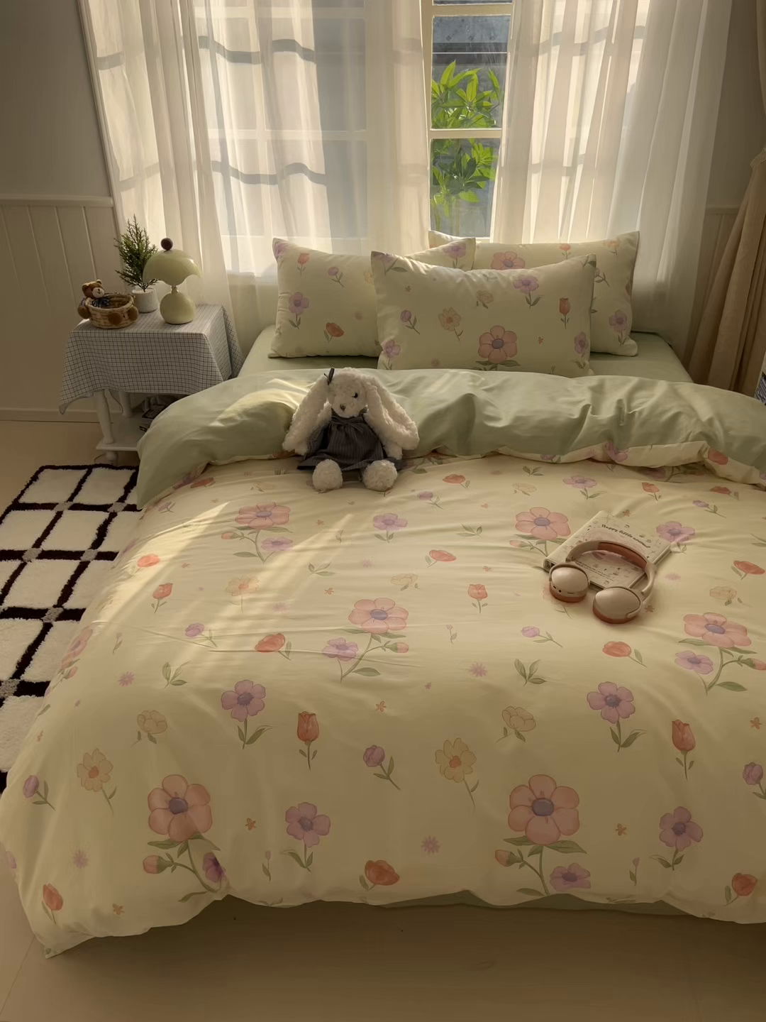 91家纺网 家纺一手货源 找家纺 漫时光 2026新款全棉纯棉印花四件套 郁金香